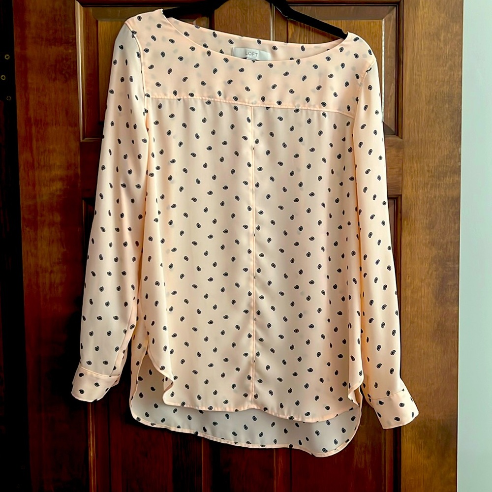 Loft Pink Paisley Blouse